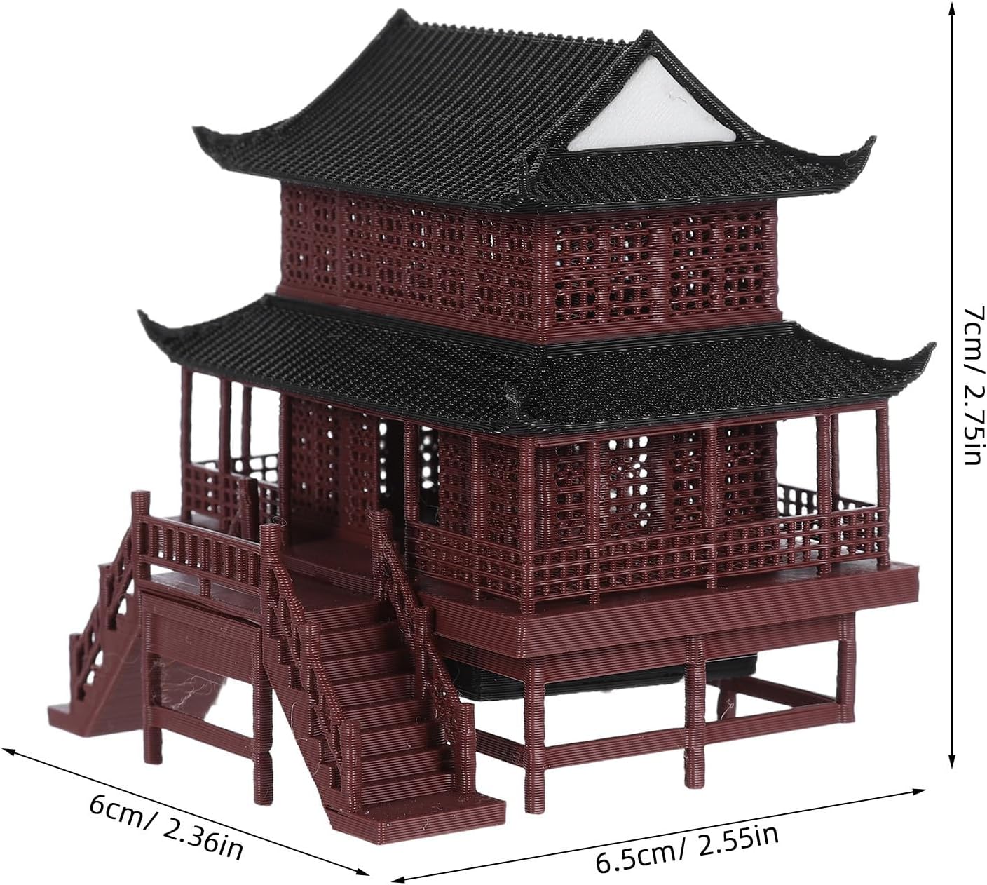 Tofficu Mini Chinese Architecture Pagoda Ornament for Zen Garden Decor