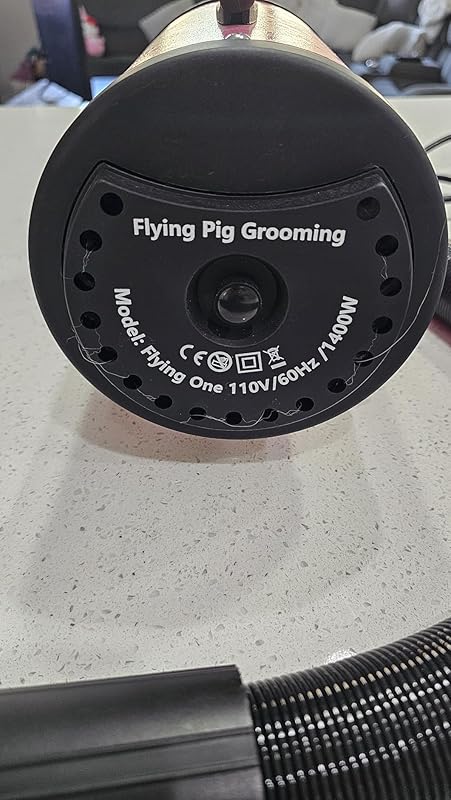 Flying Pig High Velocity Dog Pet Grooming Dryer w/Heater (Model: Flying One, Purple) Review Image