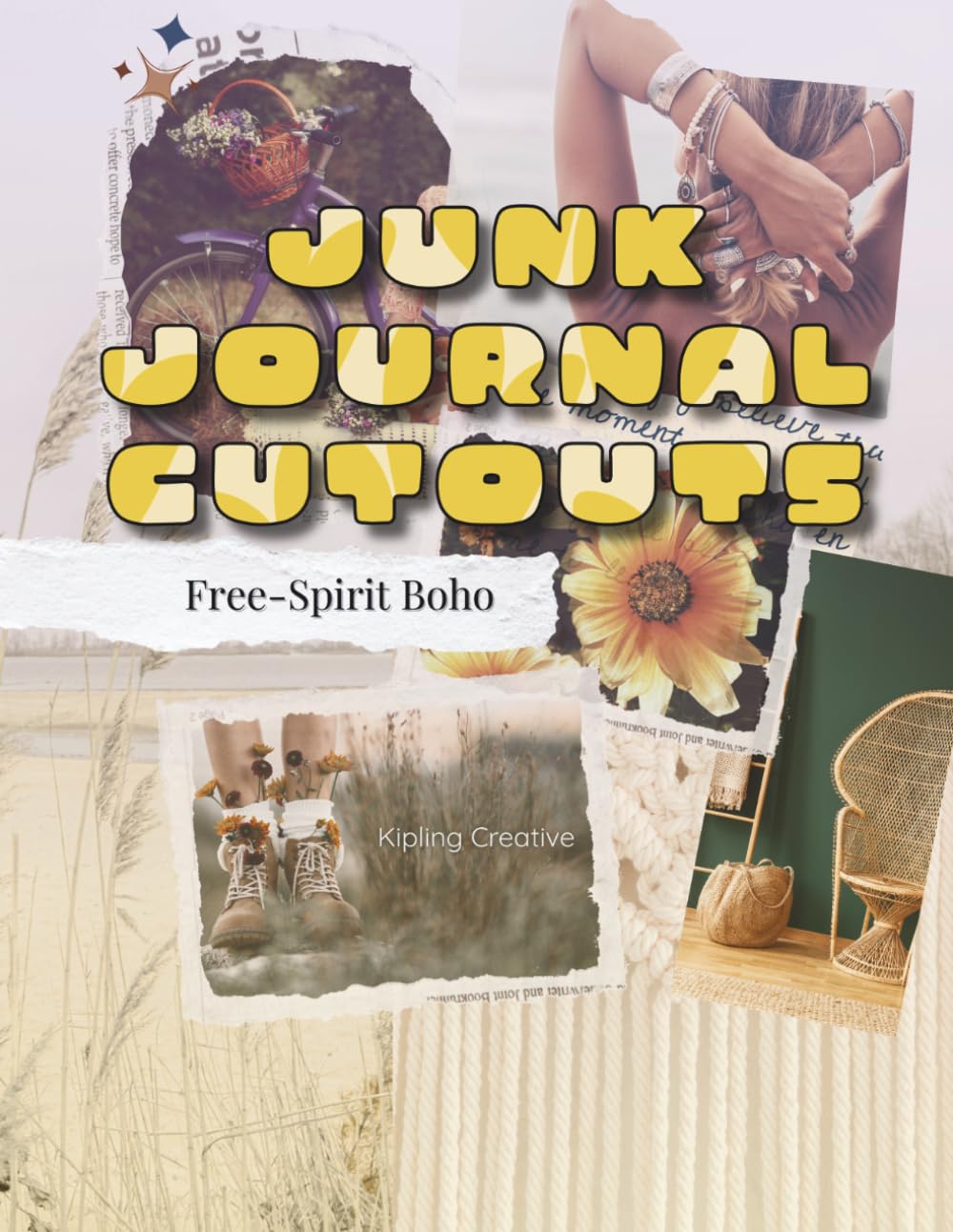Junk Journal Cutouts Book Vol. 4: Free-Spirit Boho