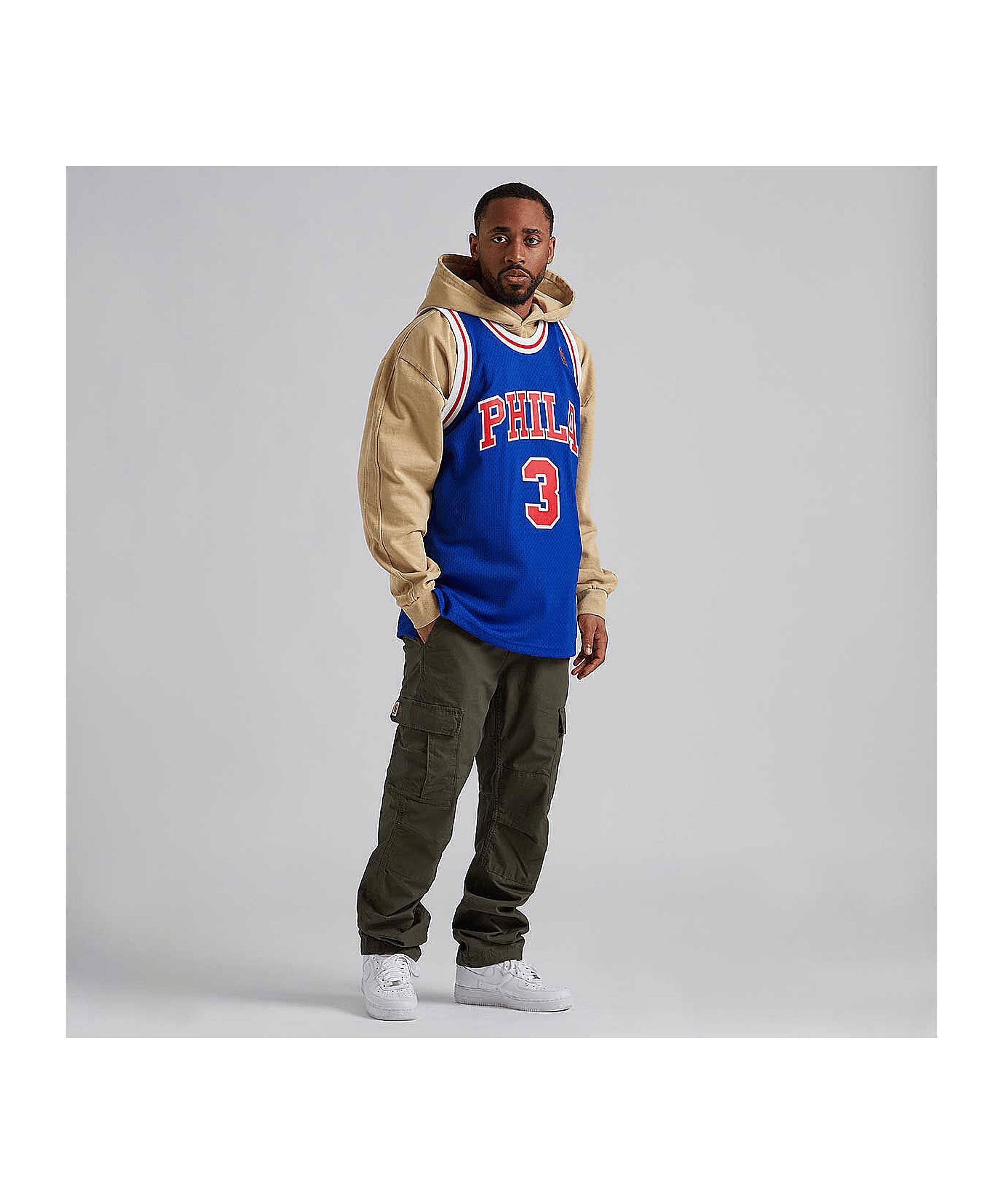 Mitchell & Ness NBA Swingman Maglietta, Blu Reale, M Unisex-Adulto