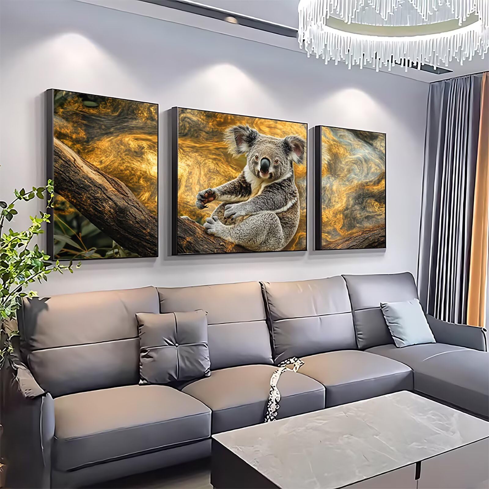 Zestaw do malowania zwierząt po numerach, dla dorosłych, koala, do malowania po numerach, 50 x 100 cm, DIY, akrylowy obraz olejny z pędzlami, zestawy rzemieślnicze dla dorosłych w Wielkiej Brytanii