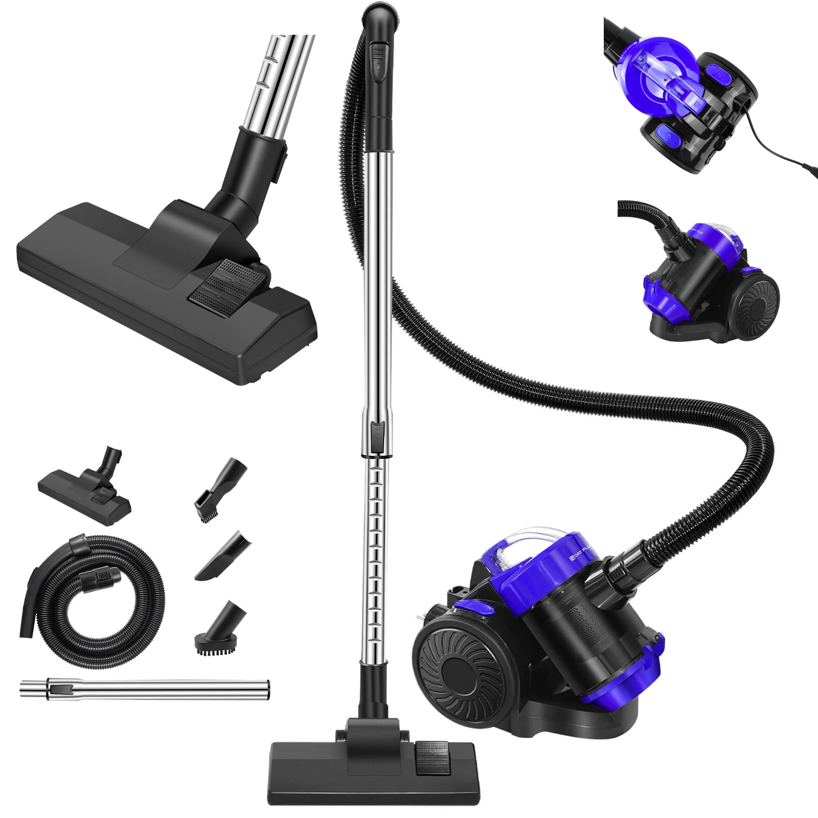 Lucn 1000W Bagless Compact Cylinder Vacuum Cleaner 1.5L 30Kpa Power