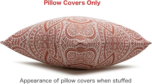 Miniatura 3 de Juego de 2 fundas para almohadas decorativas, diseño caleidoscopio, almohadas de cojín, cubierta deslizante para almohada y para el sofá, juego de 2