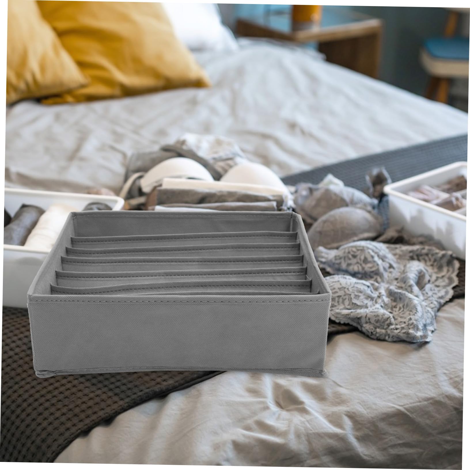 BESTYASH 4pezzi Organizer per Biancheria Intima e Calzini Scatole Portaoggetti Pieghevoli per Armadietti e Contenitori Minimalisti per Piccoli Oggetti
