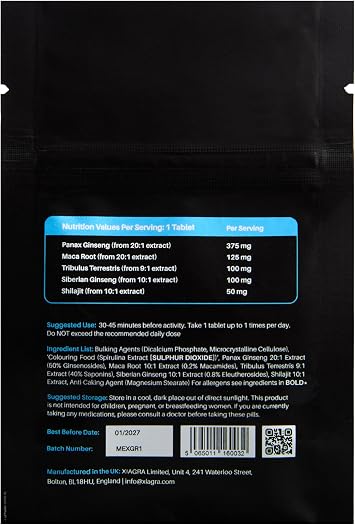 Erect ™ 20 Blue Pills | 100mg | Men's Sexual Power & Performance Enhancer | Unlock Your Passion with This Potent Natural Intimacy Support | Made in UK