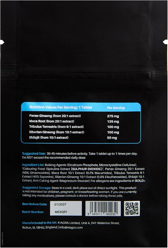 Erect ™ 20 Blue Pills | 100mg | Men's Sexual Power & Performance Enhancer | Unlock Your Passion with This Potent Natural Intimacy Support | Made in UK