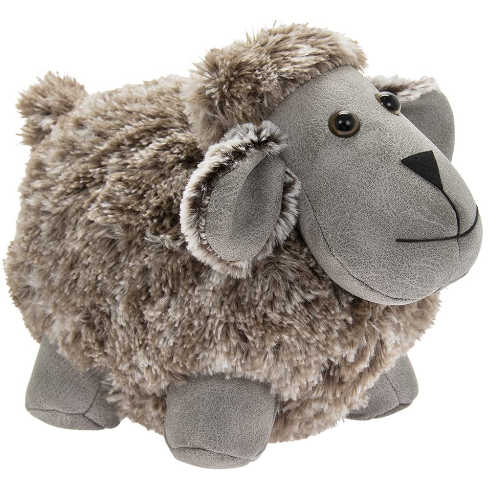 Tamersgifts Faux Leather Grey Sheep Doorstop Assorted Doorstop Door Stop Stopper Filled Heavy Doorstop Faux Leather Novelty Wedge (Faux Leather Grey Sheep Doorstop)