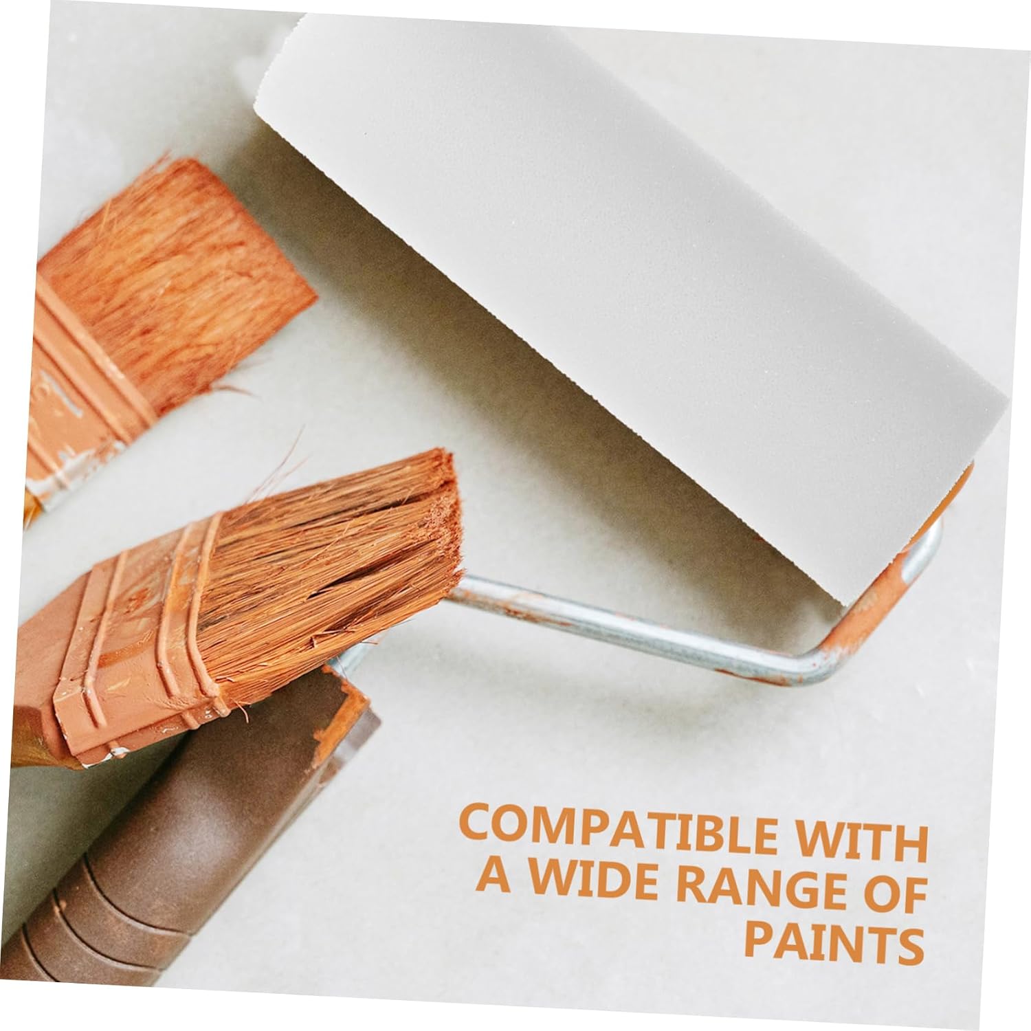 OSALADI 60pcs Paint Roller Replacement Frame High Density Roller Brush Paint for Corners and Areas for Wall and House