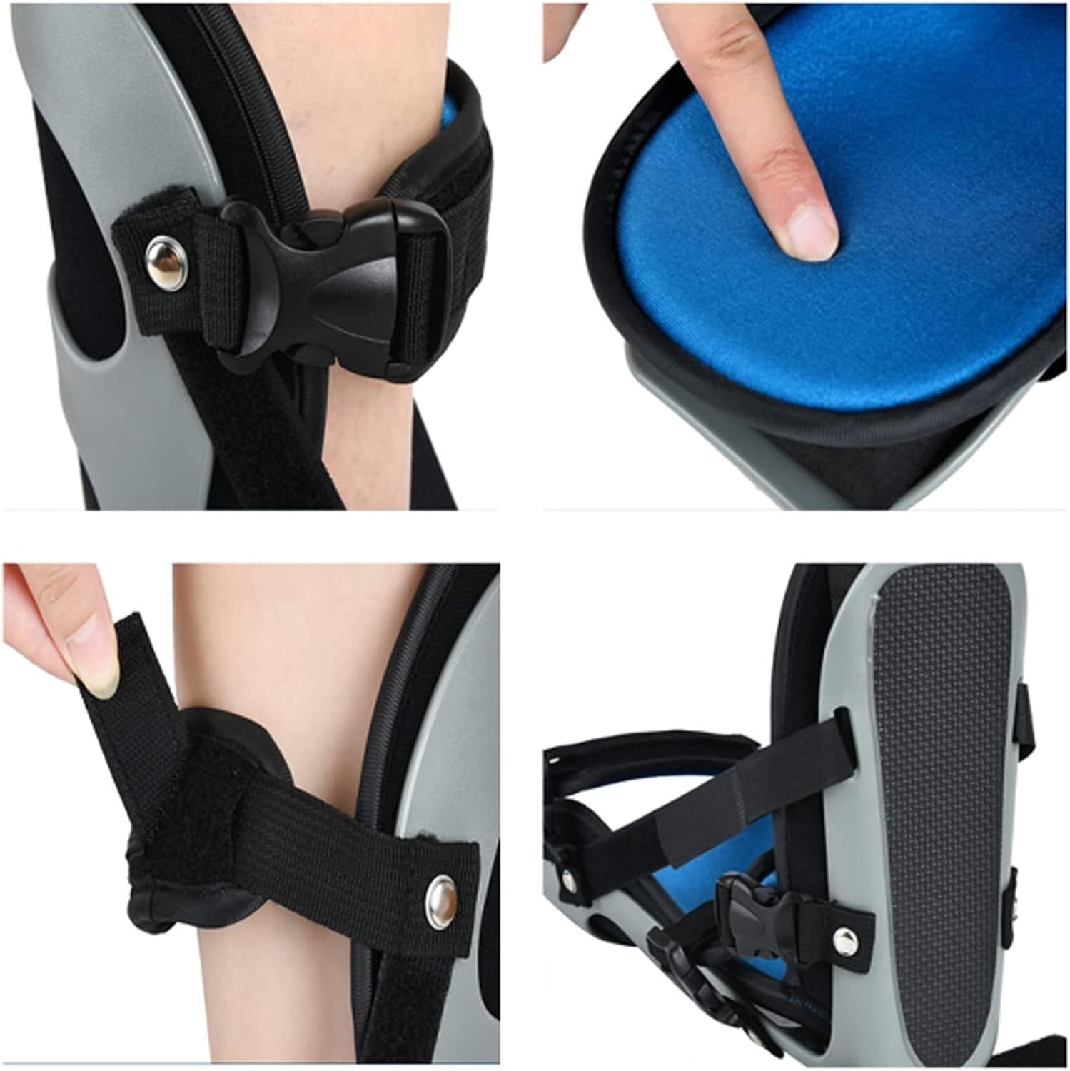 Foot Orthosis Foot Drop Brace Ankle for Fracture Recovery Protection Healing After Foot Ankle Injuries Metatarsal Fracture Stress Fracture Wide Toe Bed Open Toe De,Grey-L