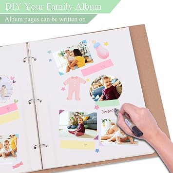 11 x 9 inch photo album refill pages,Album Pages for 3 Ring Binder,Photo Album Self Adhesive Pages, for 2x3 4x6 5x7 8x10 Replacement Photo Album Sheets (30 Sheets / 60 Pages)
