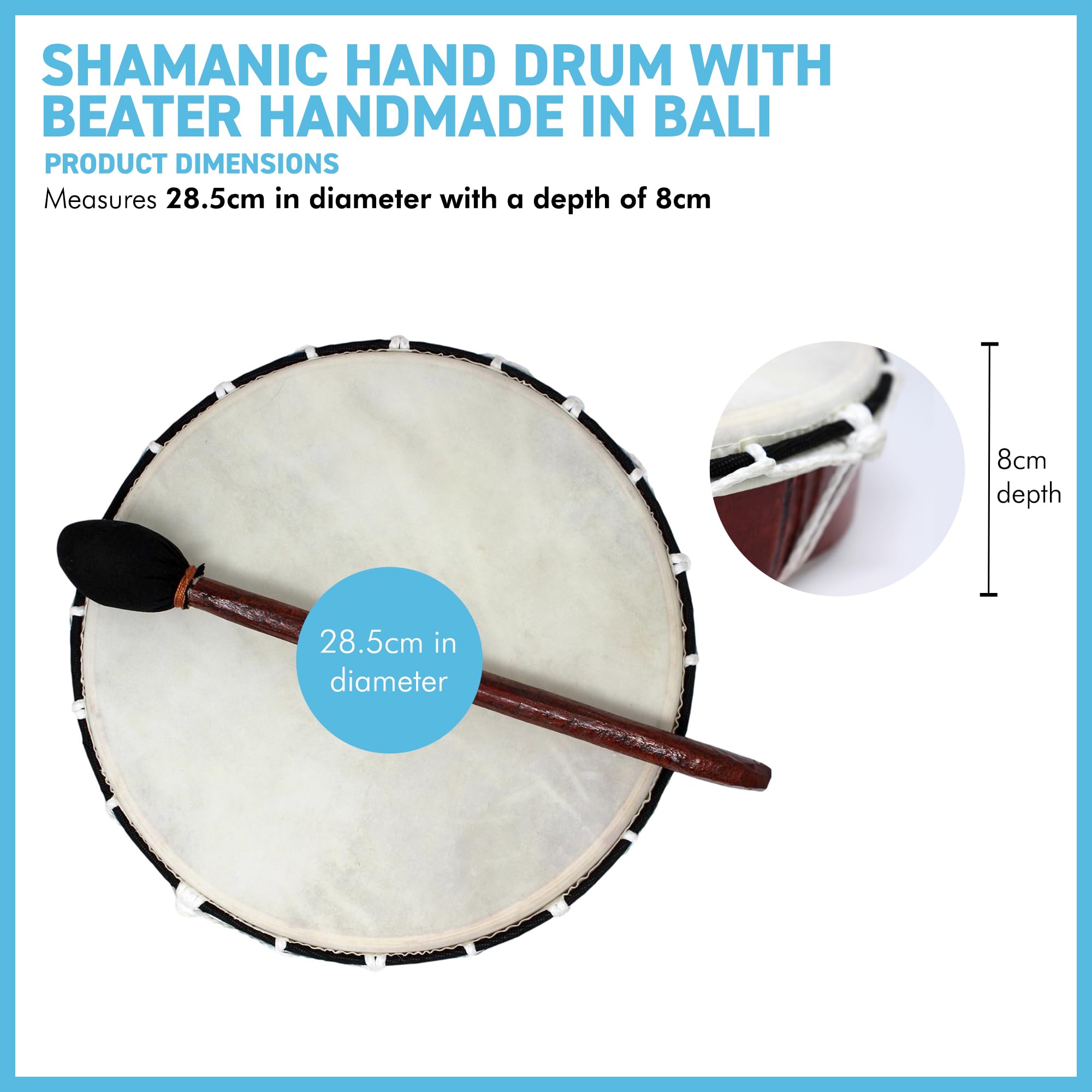 Hand Crafted Shamanic Celebration Handtrommel mit Schlägel