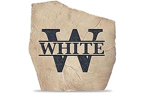 Personalized Monogram Outside Paint Stone - Garden Rock - Engraved Garden Stone