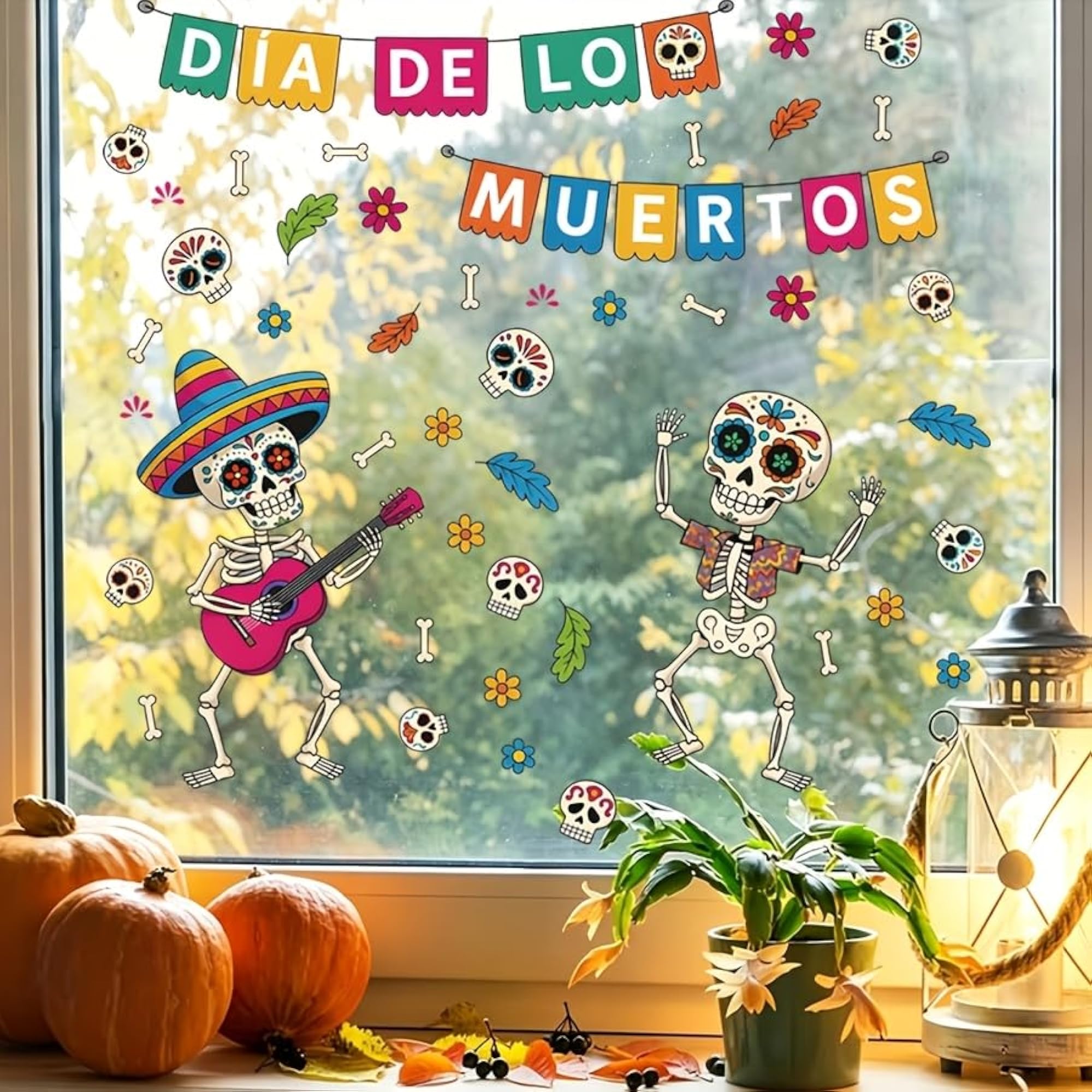 Multicolour Static Cling Decals for Wall and Door