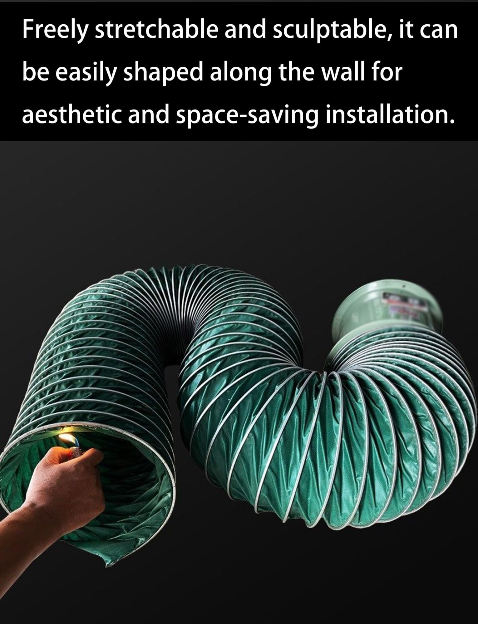 Kit di ventilazione industriale, condotto in tela resistente da 4 m con filo di acciaio, isolato e ignifugo per HVAC, soffiatore multiuso, sfiato asciugatrice