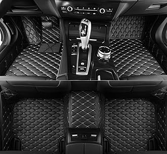 SARAHS Customized car Floor mats -Suitable for 99% of Cars, SUVs, and Trucks - car Pads to Protect Vehicle Interior Floor Accessories (Black Beige)
