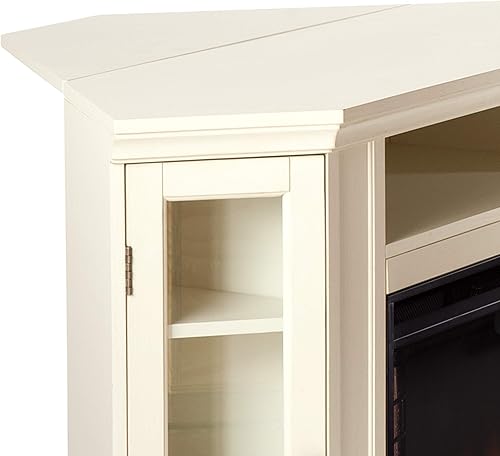 Miniatura 10 de Chimenea eléctrica con consola SEI Claremont, Madera Noble, Ivory