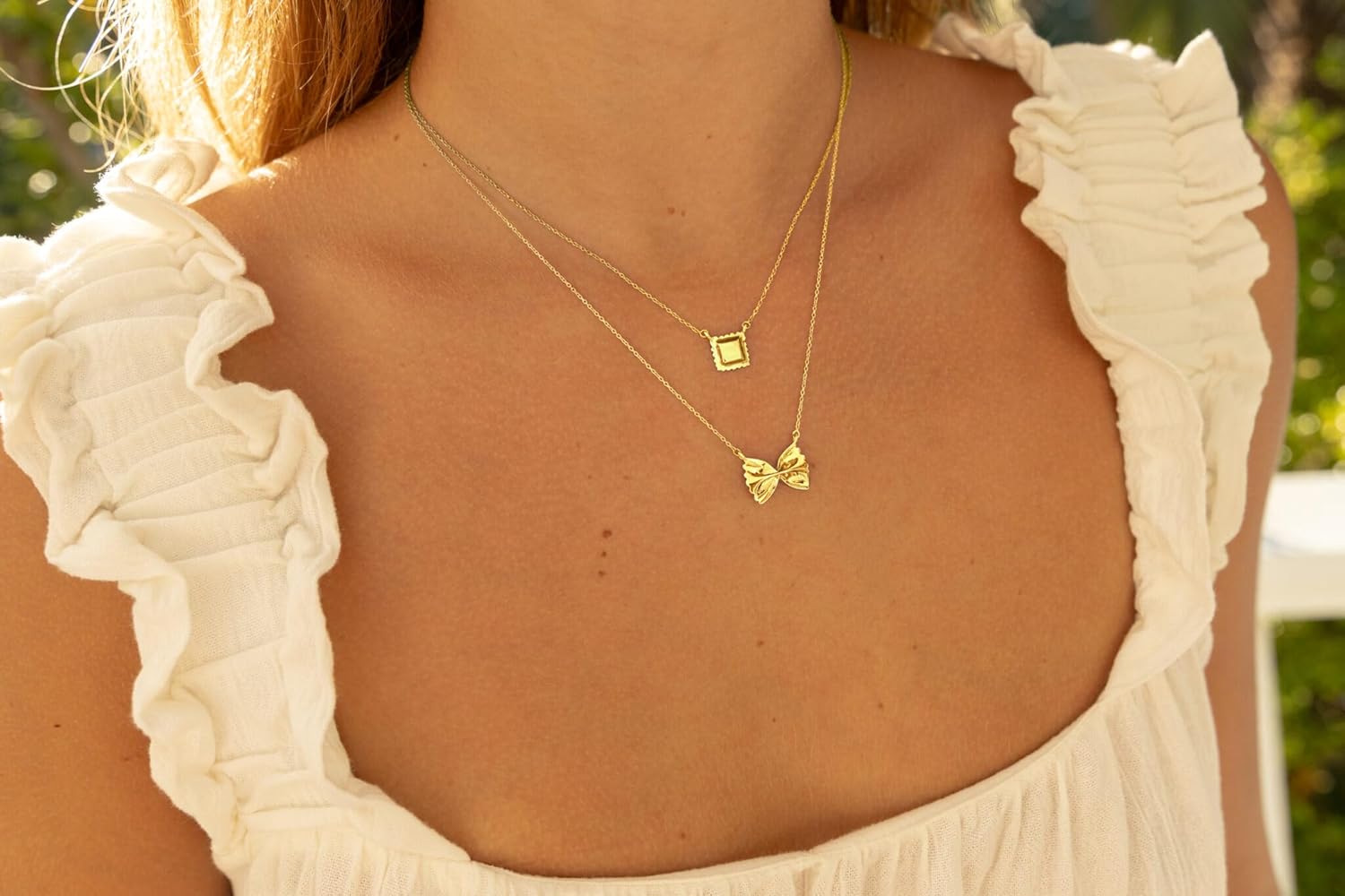 Delicacies Farfalle Pasta Necklace, Food Jewelry for Food Lovers, Chefs, Cooks and Epicureans, Al Dente Collection