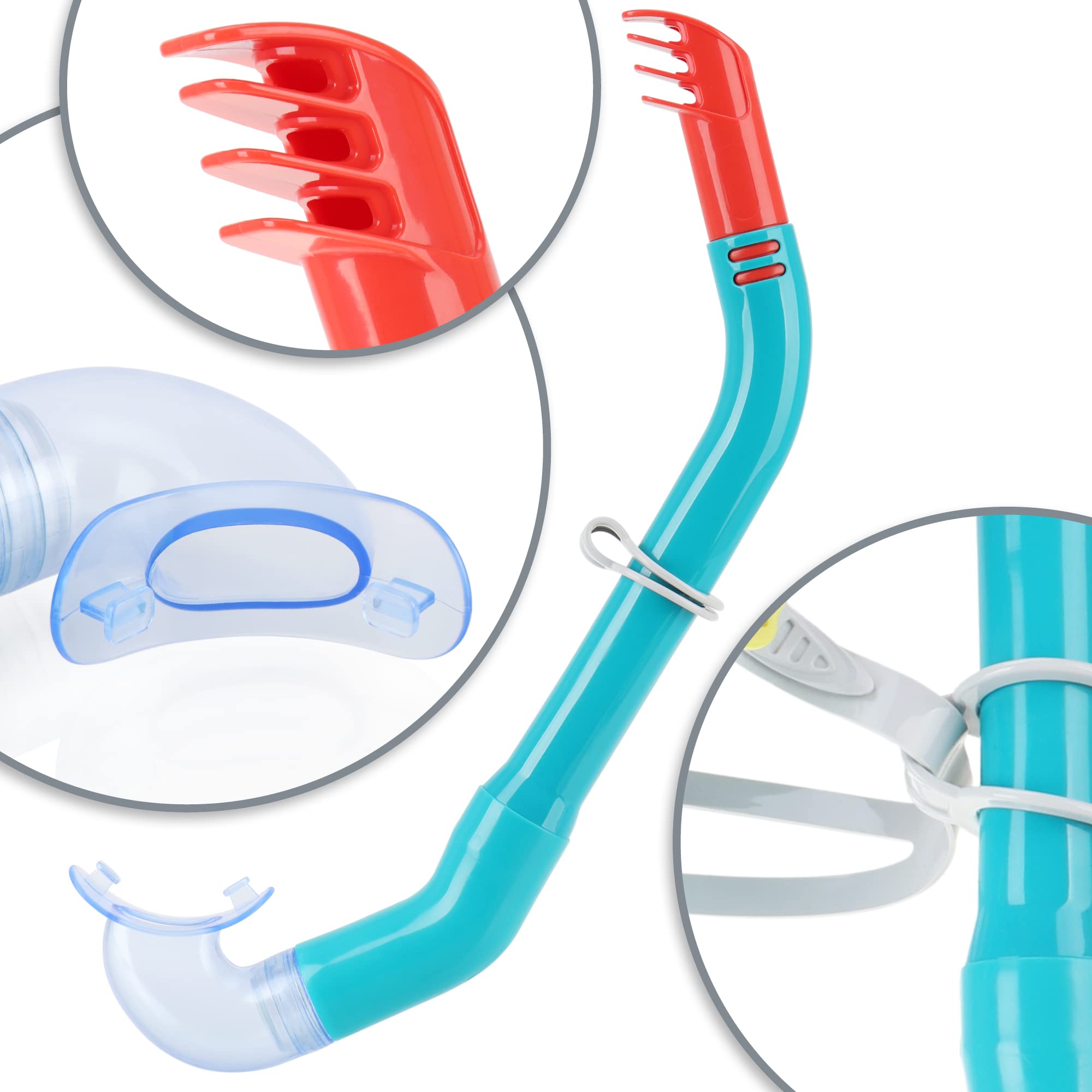 COM-FOUR® snorkel set for teenagers from 14 years and adults, snorkel and diving goggles - Image 3