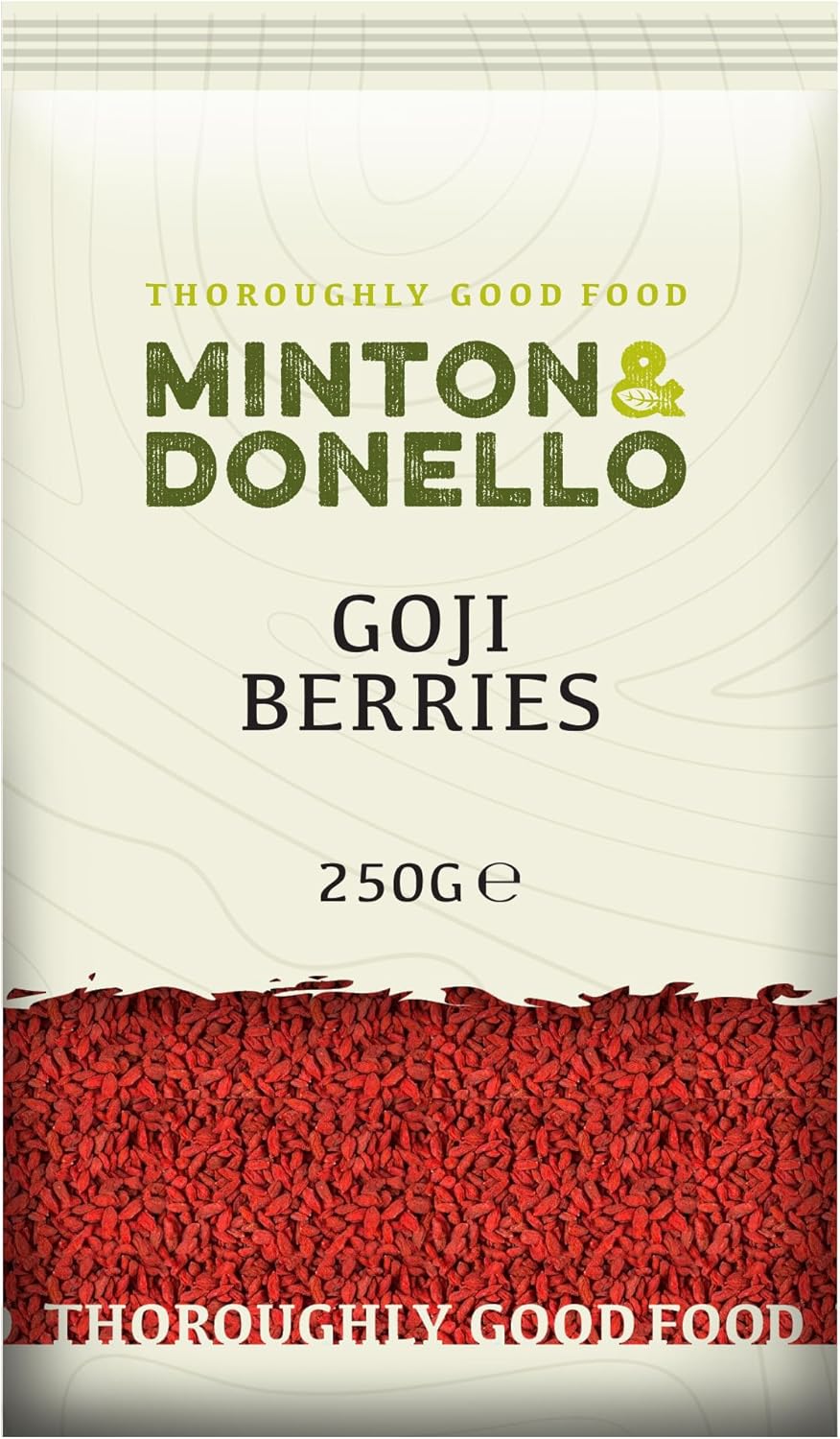 Minton & Donello – Goji Berries, Sweet & Nutritious, Antioxidant-Rich Snack, 250g