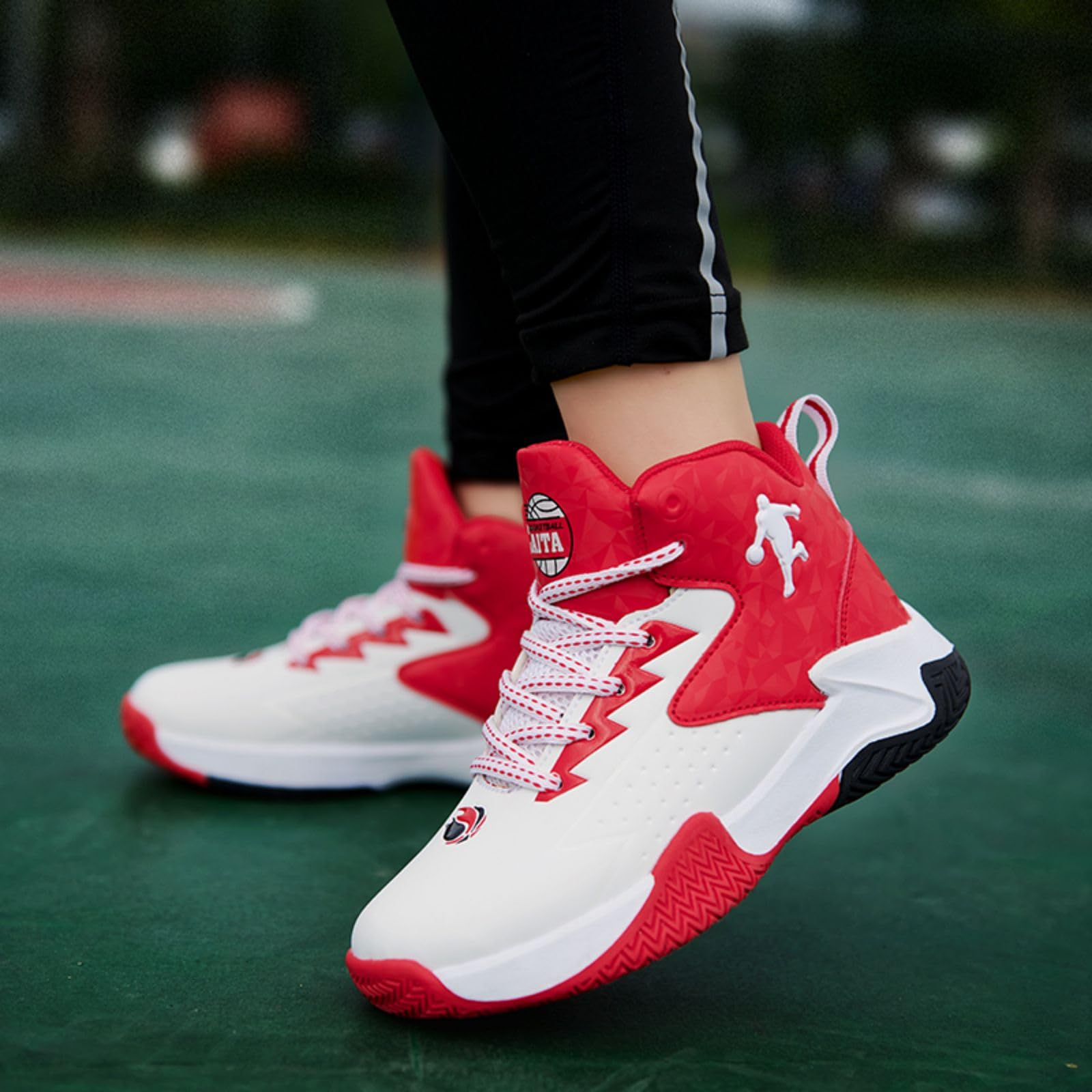 Chaussures de Basket pour Grand Enfant Adolescent, Antidérapantes Respirantes Confortables pour Garçons et Filles
