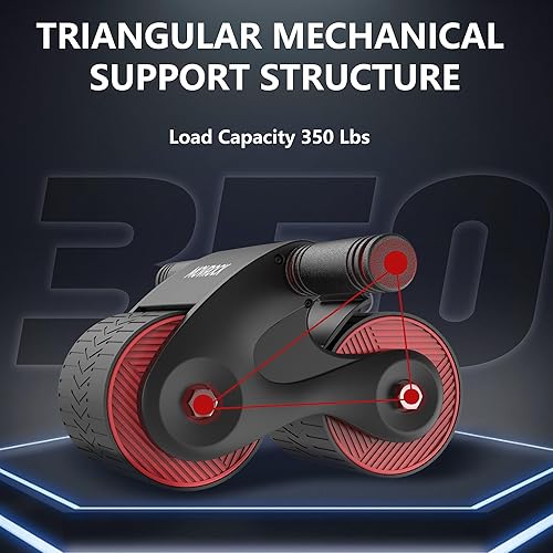 Miniatura 4 de Ab Roller Wheel,Automatic Rebound Abdominal Wheel Kit,Ab Wheel Roller for Core Workout Exercise Equipment,Abs Workout Home Gym Fitness Machine with