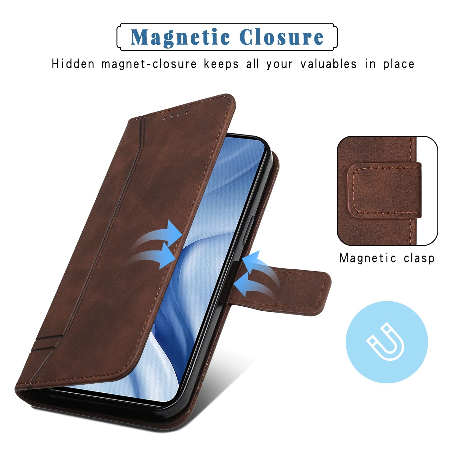 Custodia In Pelle Di Lusso Per OPPO A56 A16 A55S A54S K10 A96 A76 - Foto 13