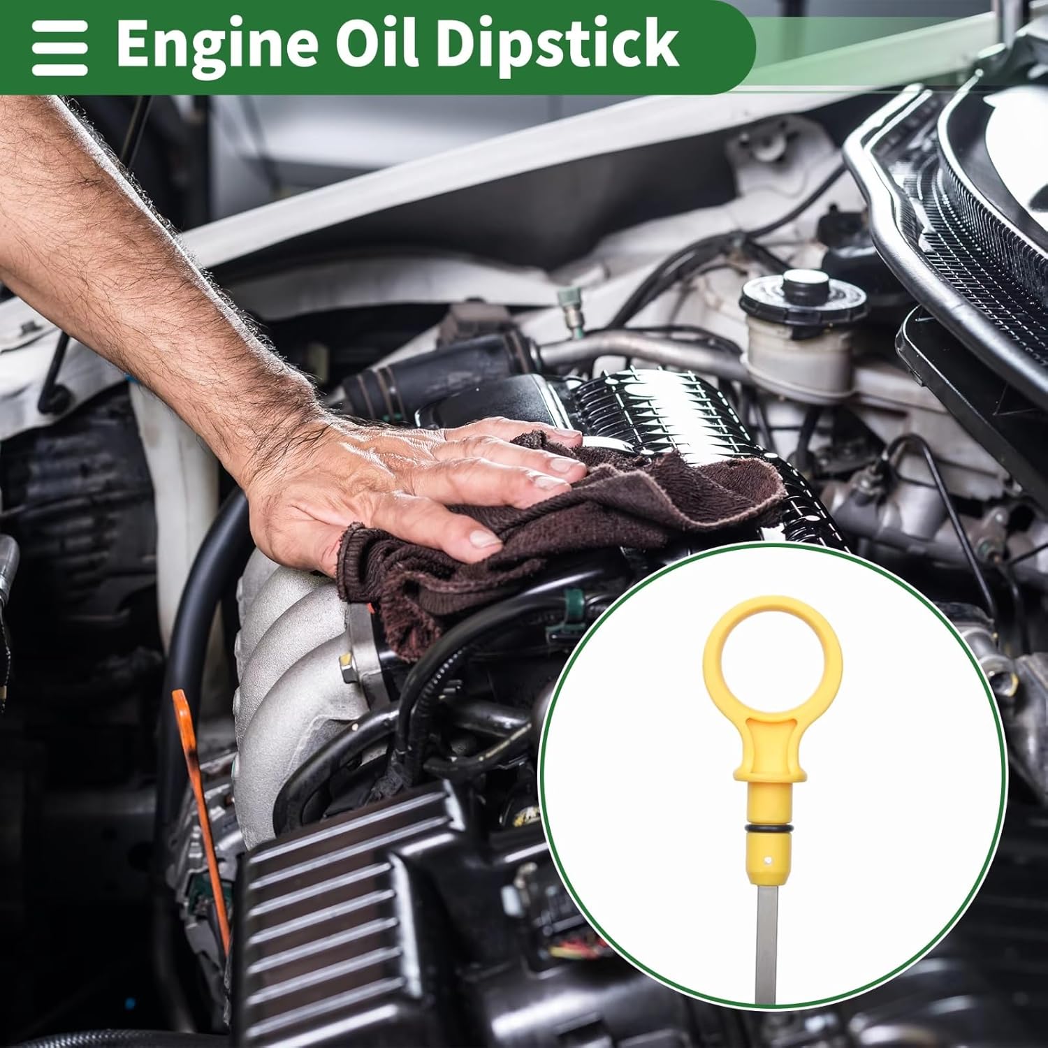 Engine Oil Measuring Rod Compatible With Mercury For Mountaineer V8 4.6L 2009 2010 Car Engine Oil Dipstick Automobile Replacement 9L3E6750AE