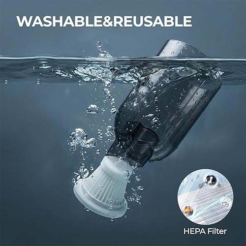 Vista 7 de Apical Life EV1395 Aspiradora inalámbrica de mano - 75W 12000Pa de succión fuerte, tiempo de funcionamiento de 14-24 minutos, recipiente de polvo