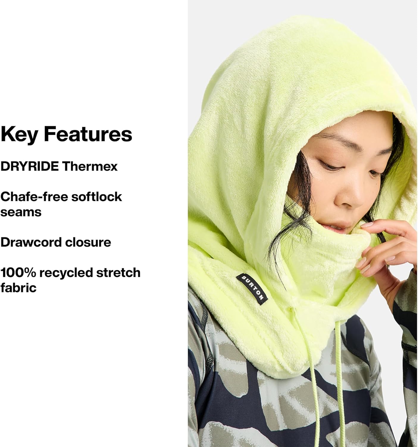 Burton Women’s Cora Fleece Hood – Balaclava-Style Hood & Winter Face Mask - Image 3