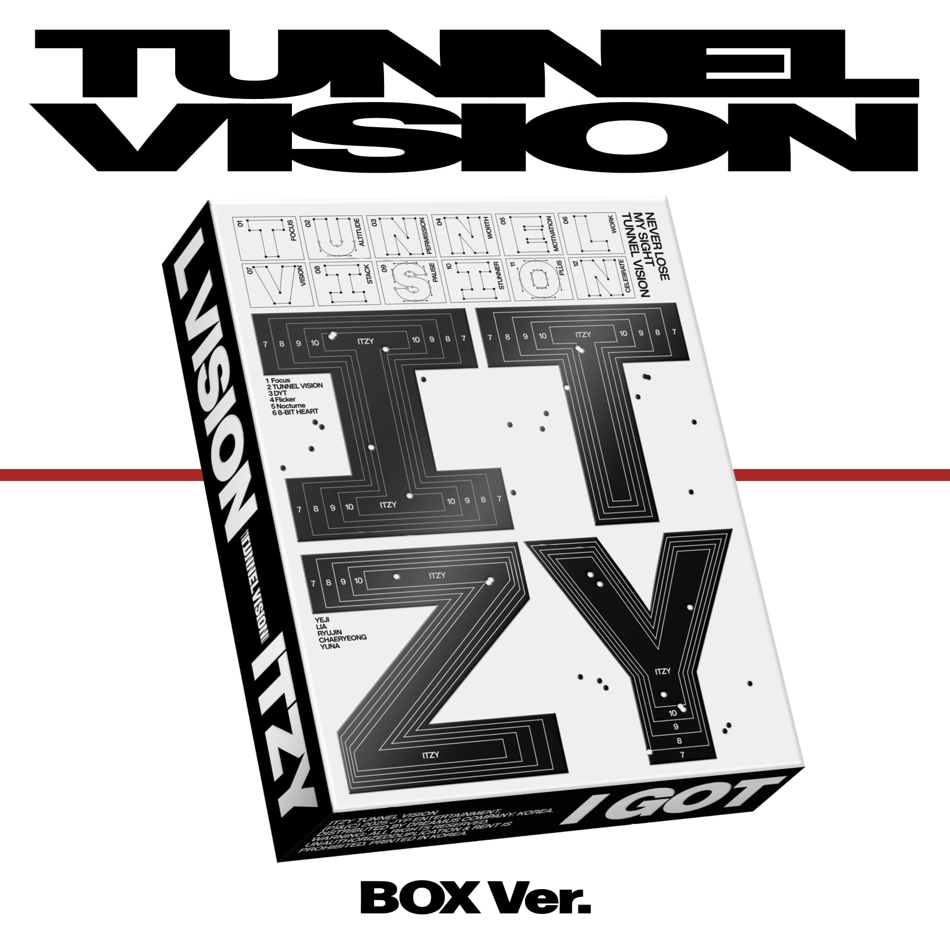 Amazon.com: IT'ZY 11th Mini Album TUNNEL VISION Photobook BOX
