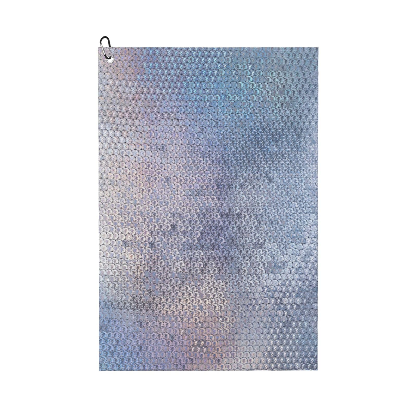 Hnnkloy Glitter Sparkles Shimmer Printing, 16x24 in Portable Waffle Golf Towels with Carabiner Clip for Golf Bag