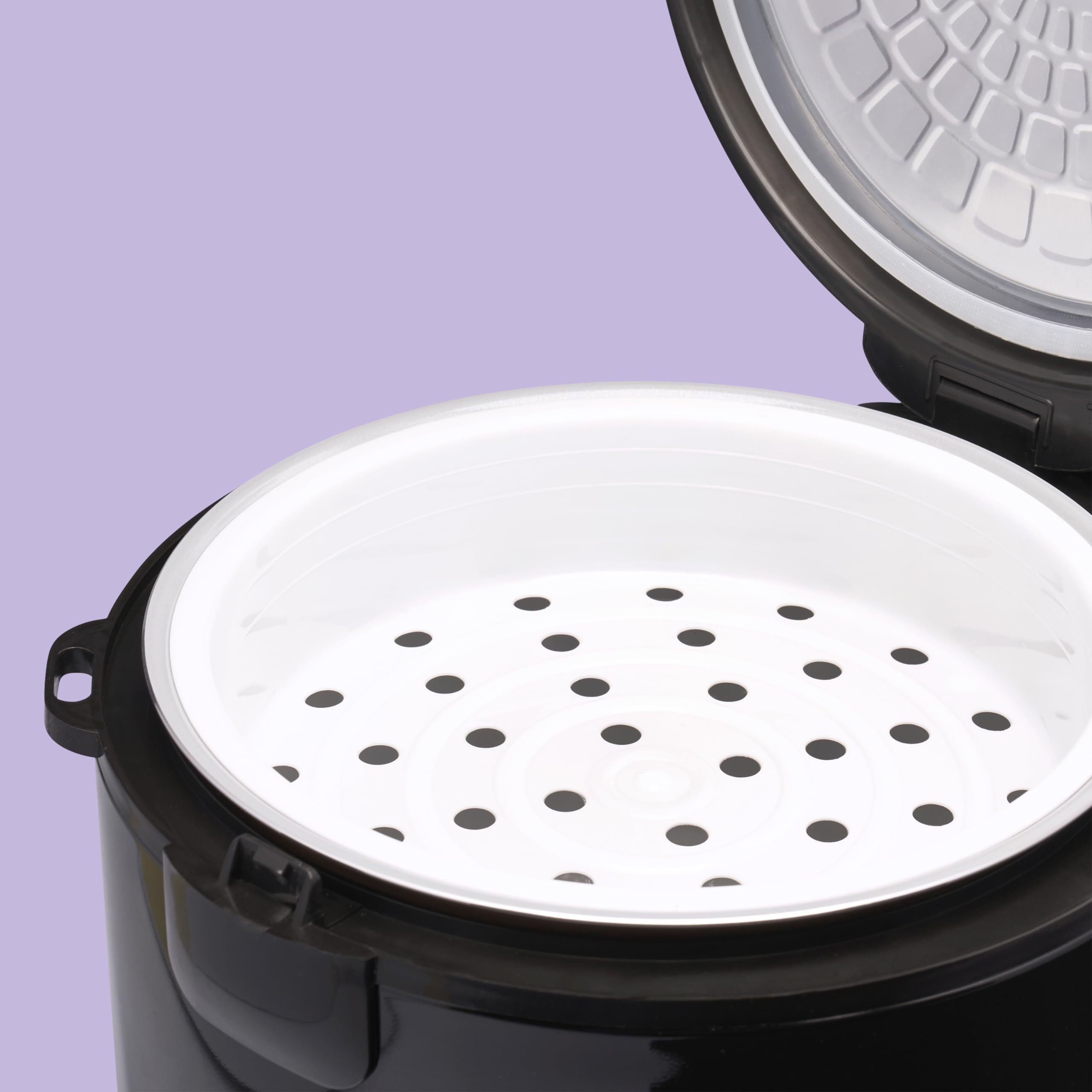 REISHUNGER Reiskocher Dampfgarer Keramikbeschichtung 1,2L Schwarz Warmhaltefunktion Dämpfeinsatz