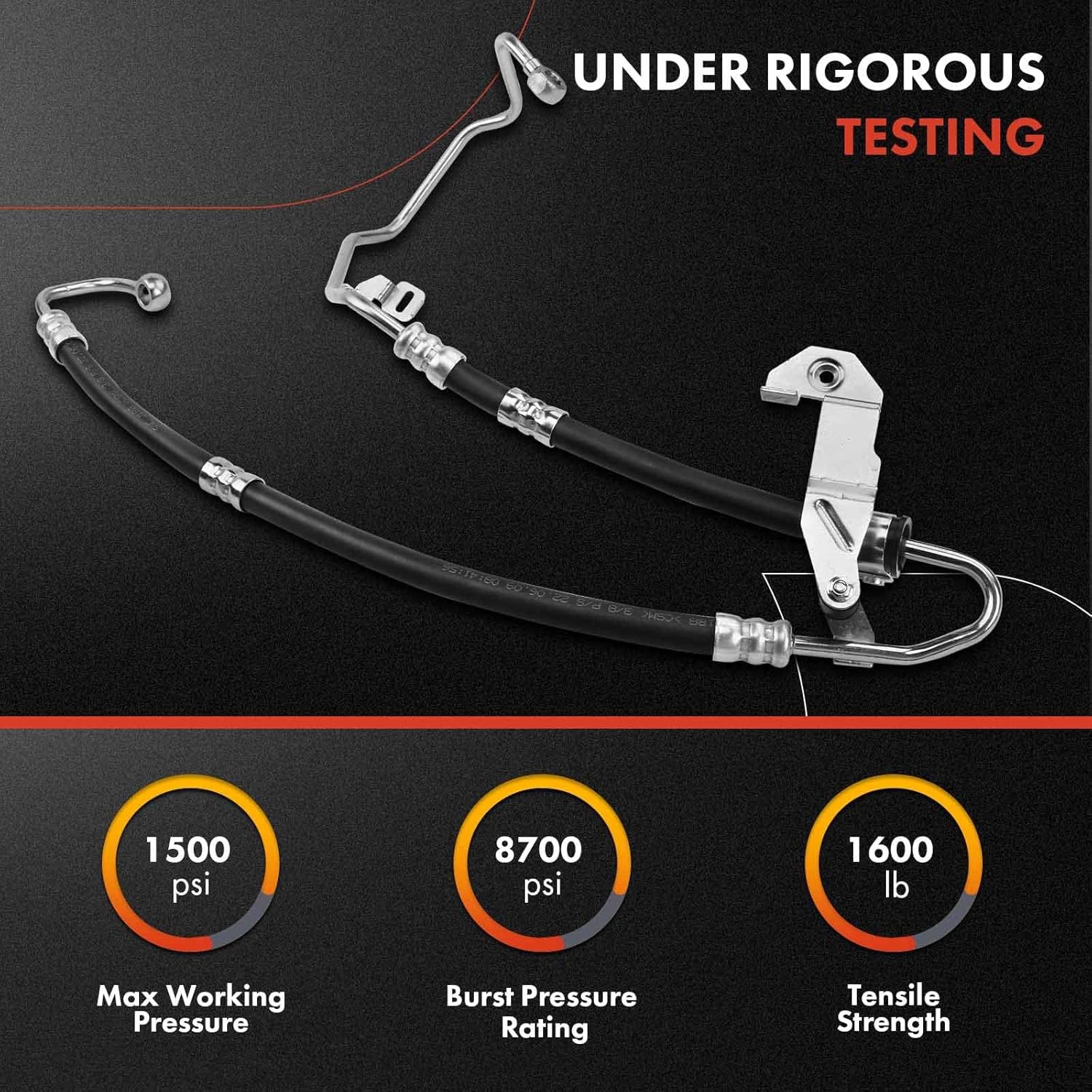 A-Premium Power Steering Pressure Hose Line Assembly Compatible with BMW E90 Series 335i 2009-2013, E90 Series 335xi 2007-2008, E84 Series X1 2013-2015, 3.0L, Pump to Gear/Rack Pinion