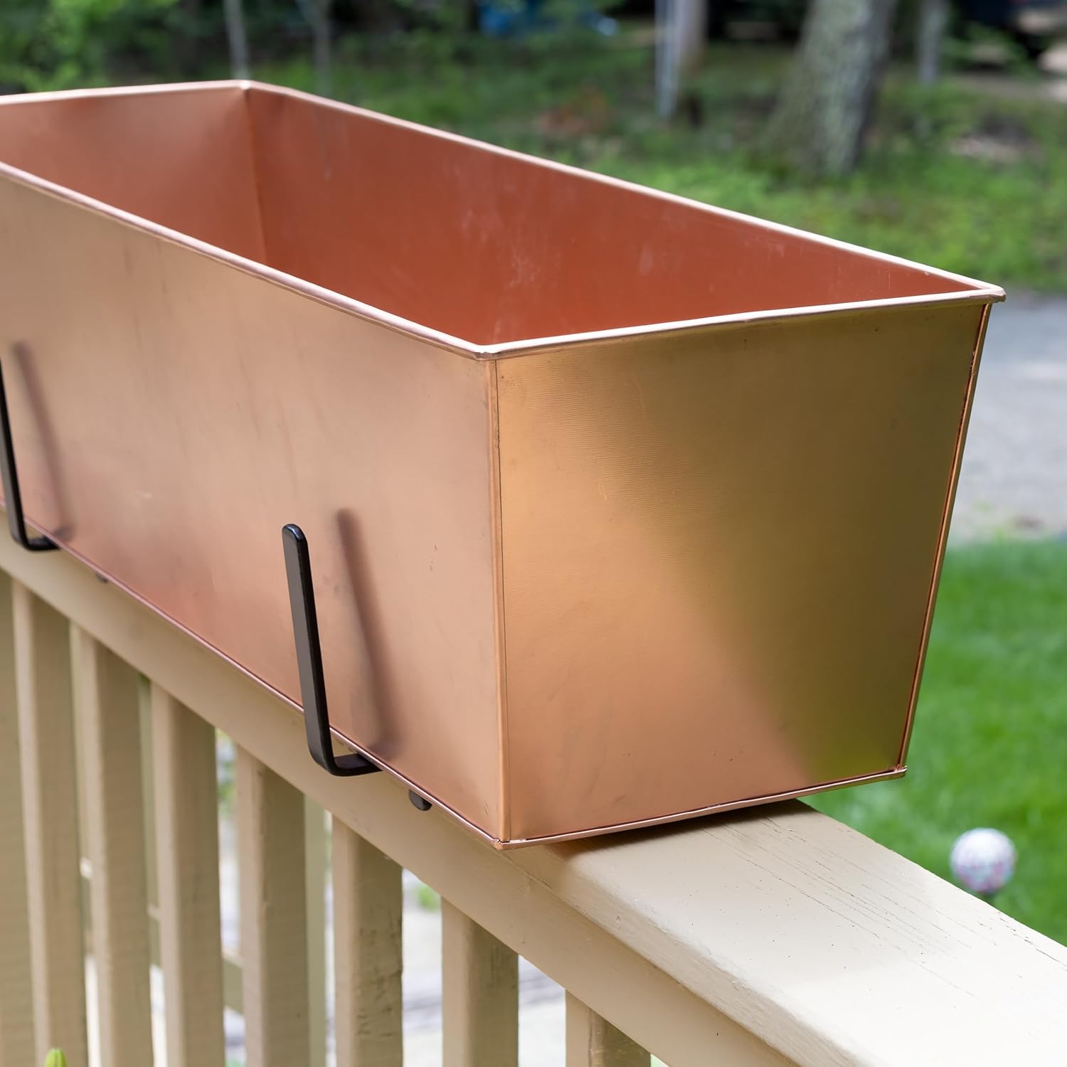 Achla Designs Plain Copper Flower Box, Large
