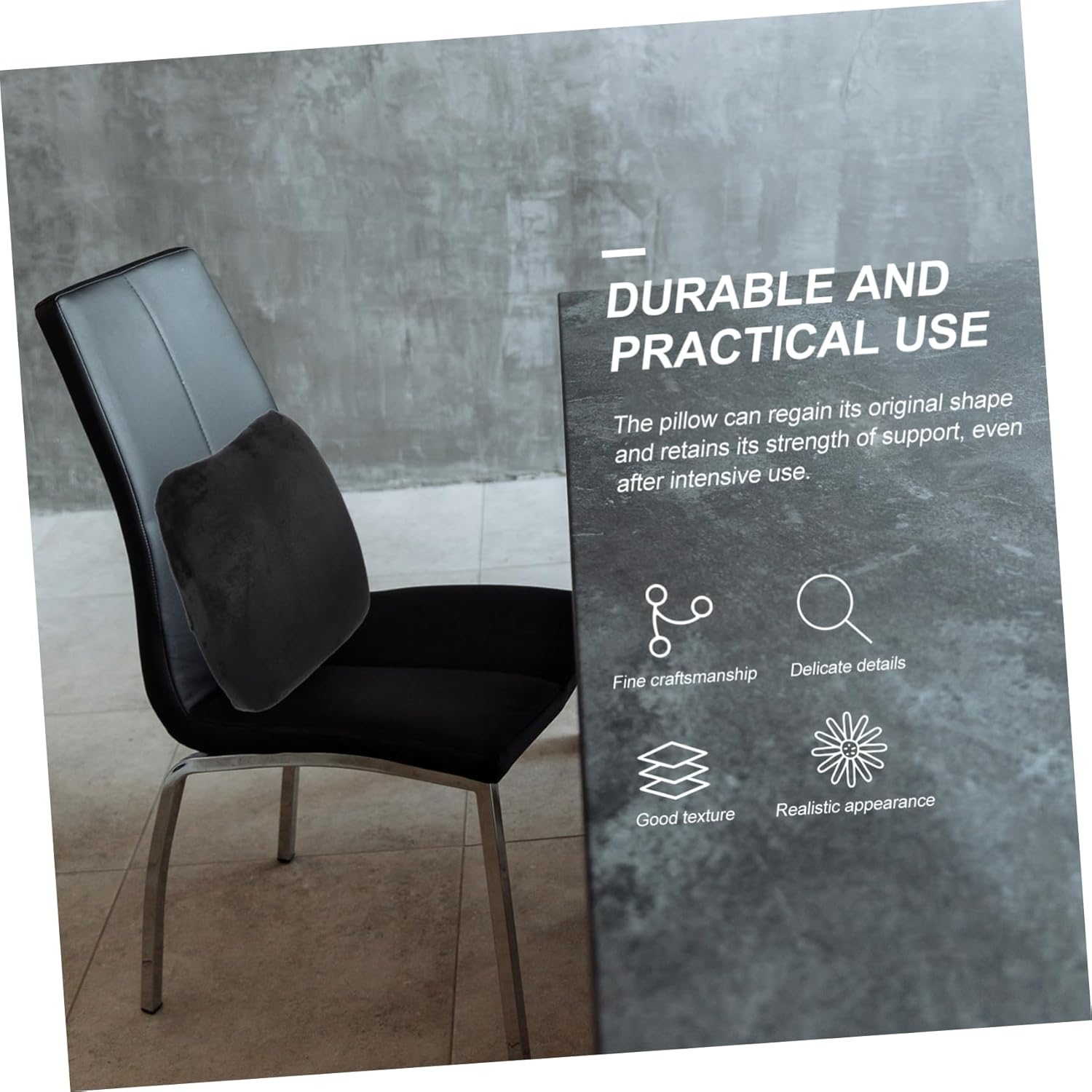 Cabilock Memory Foam Lumbar Support Pillow Ergonomic Back Waist Pillow for Couch Bed Travel Office