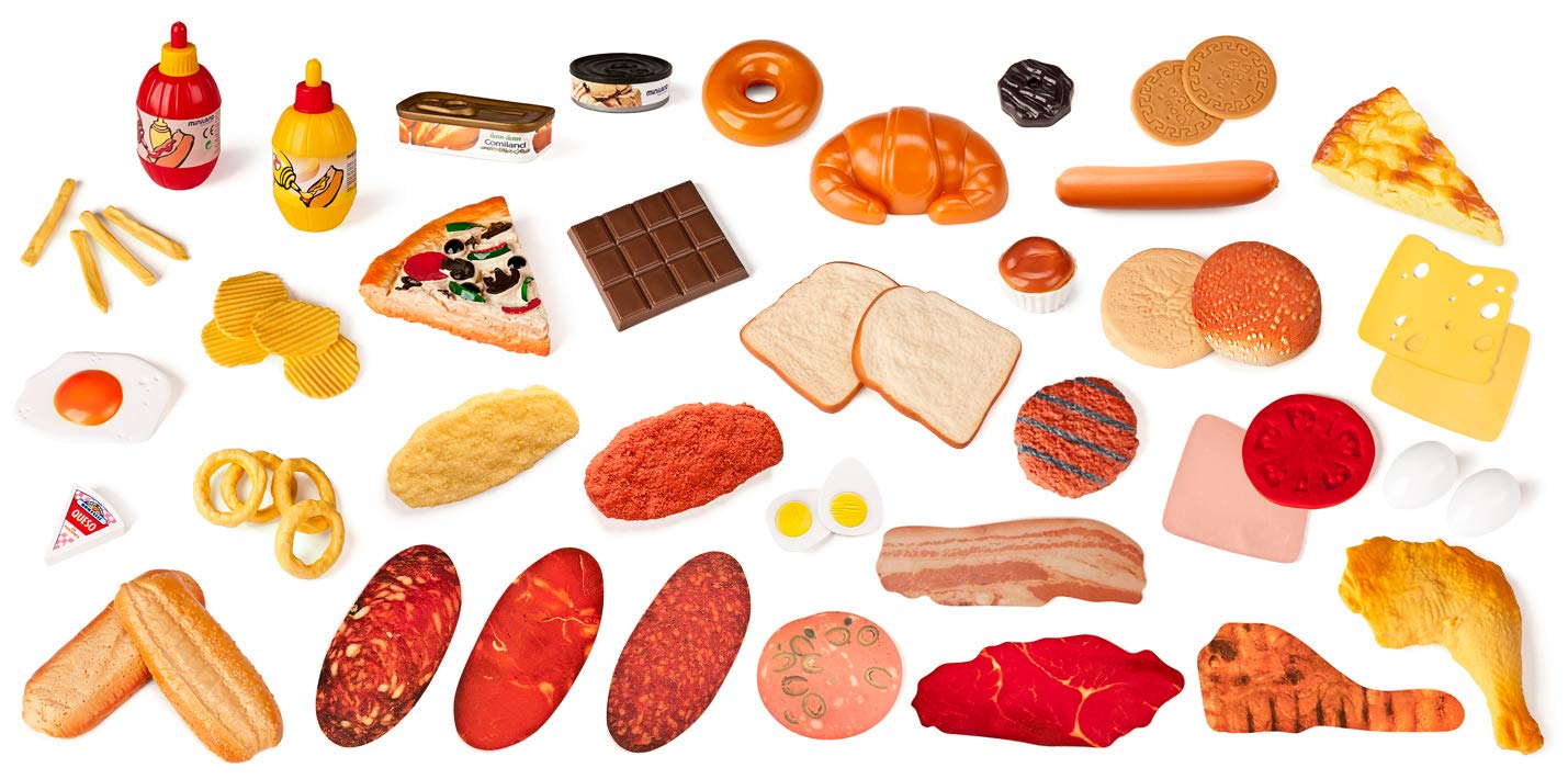 Miniland Educational - Pack de 52 Figuras, diseño Fastfood, 30815