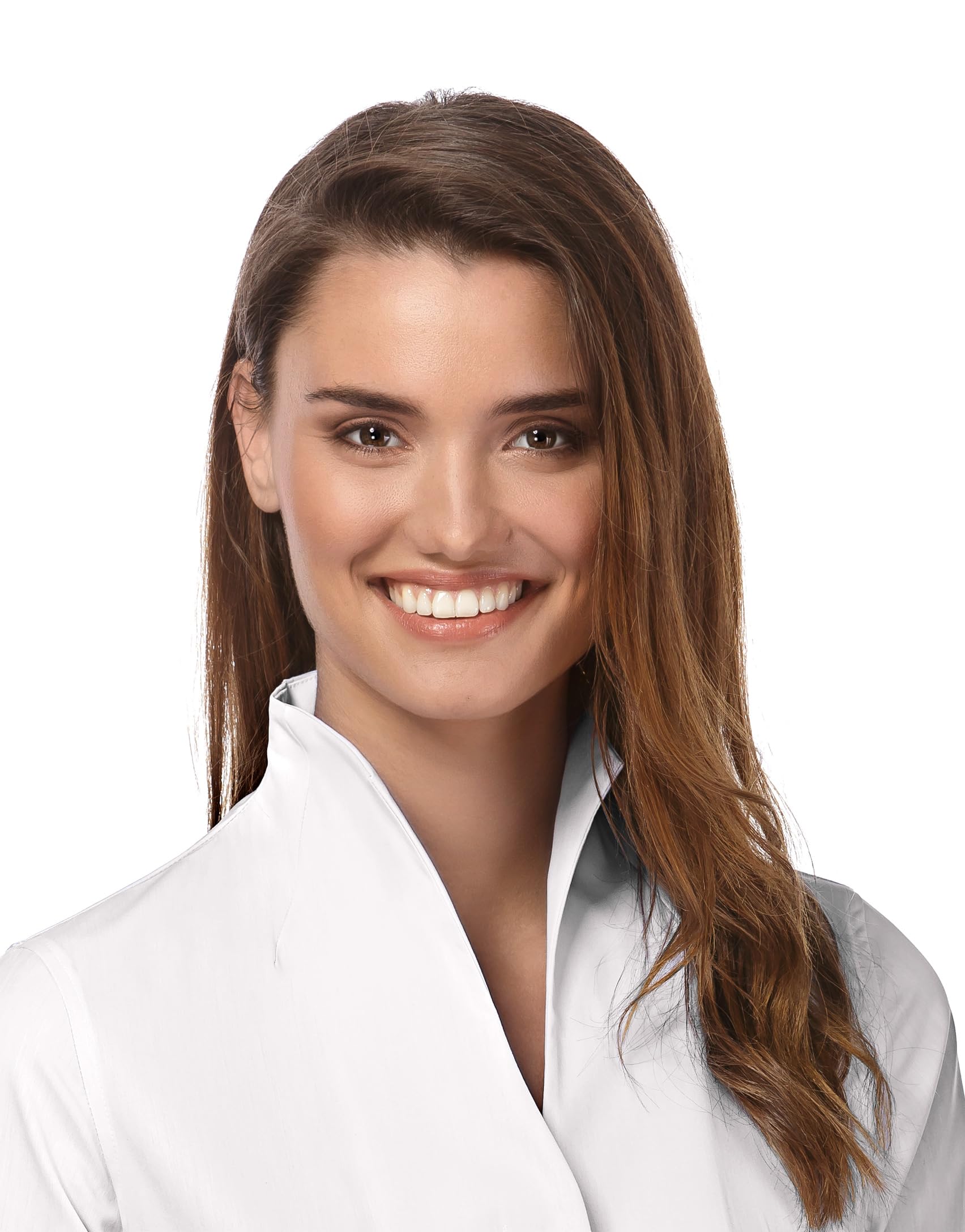 Vincenzo Boretti Damen Bluse mit Kelchkragen leicht tailliert 100% Baumwolle bügelleicht Langarm Hemdbluse mit Stehkragen elegant festlich auch für Business