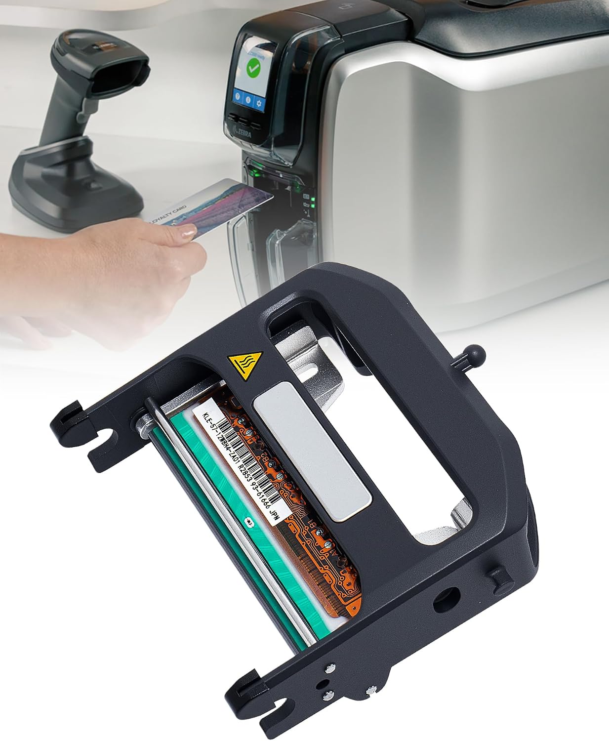 P1094879-020 Genuine Printhead for Zebra ZC100 ZC300 ZC350, New OEM Print Head Replacement for Zebra Thermal Card Printers, 300dpi Color ID Card Printing Optimal Performance Extended Life