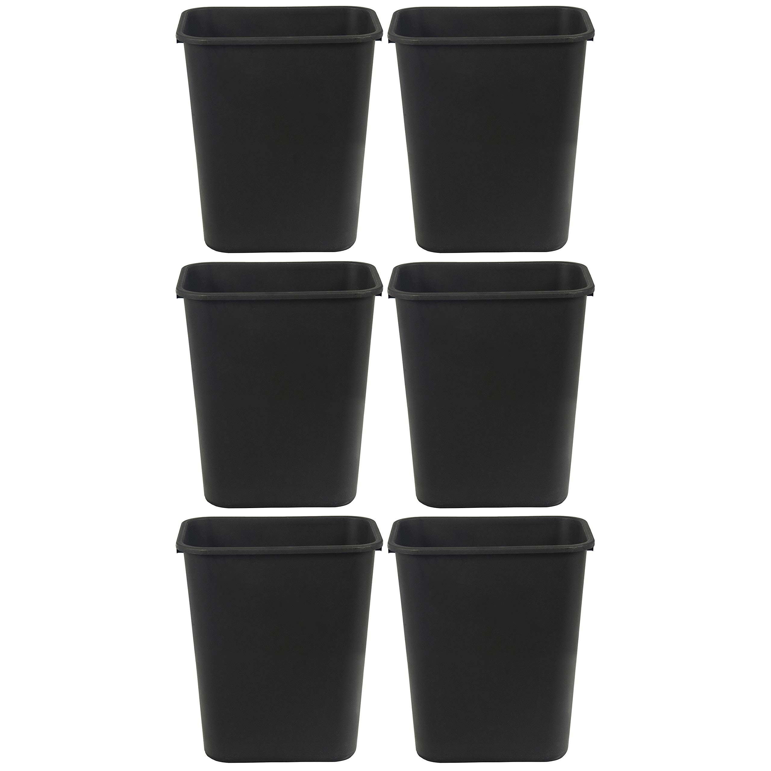 Photo 1 of AmazonCommercial 7 Gallon Commercial Office Wastebasket, Black 4 pack