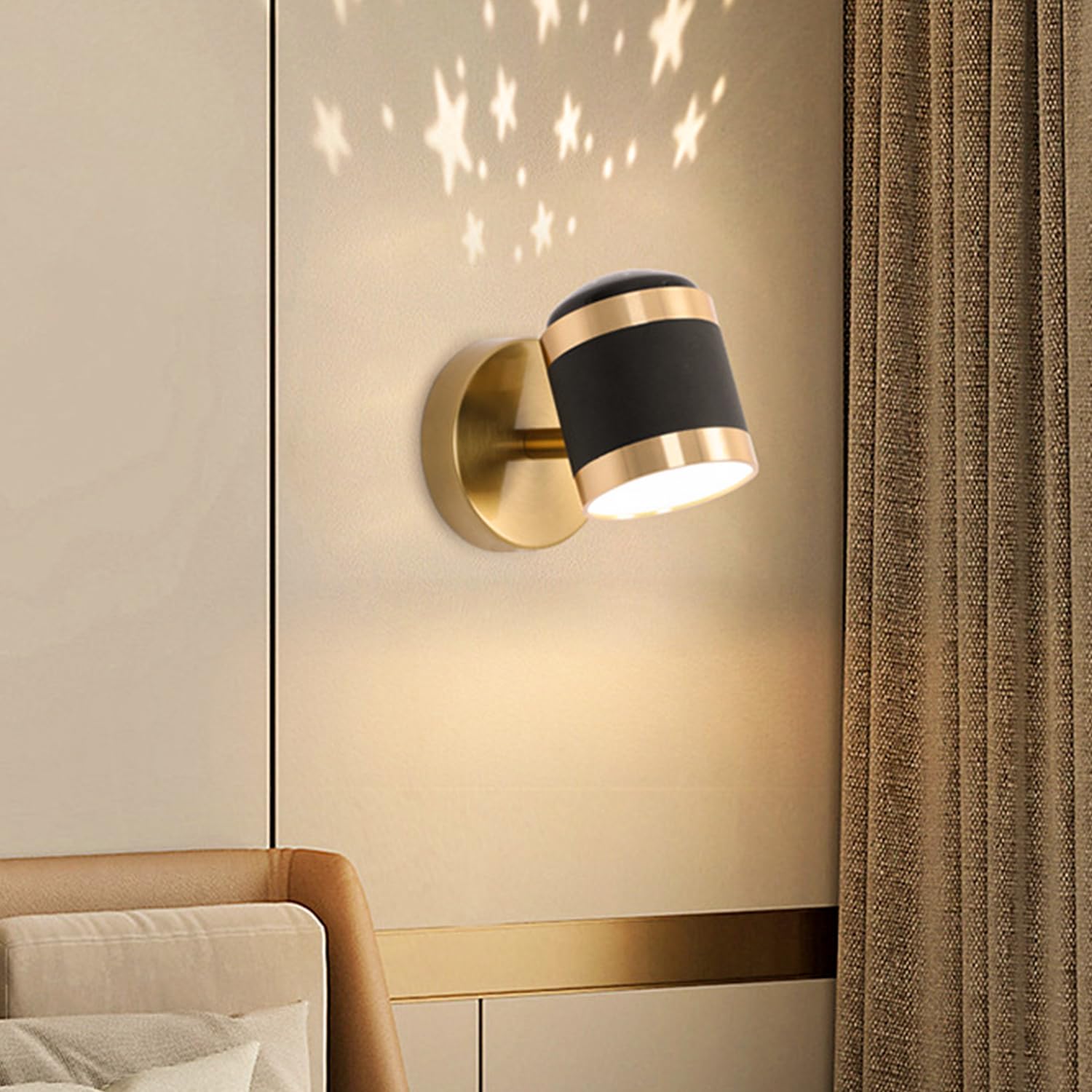 zhxinashu Applique Murale LED Étoile, Applique Orientable pour Chevet