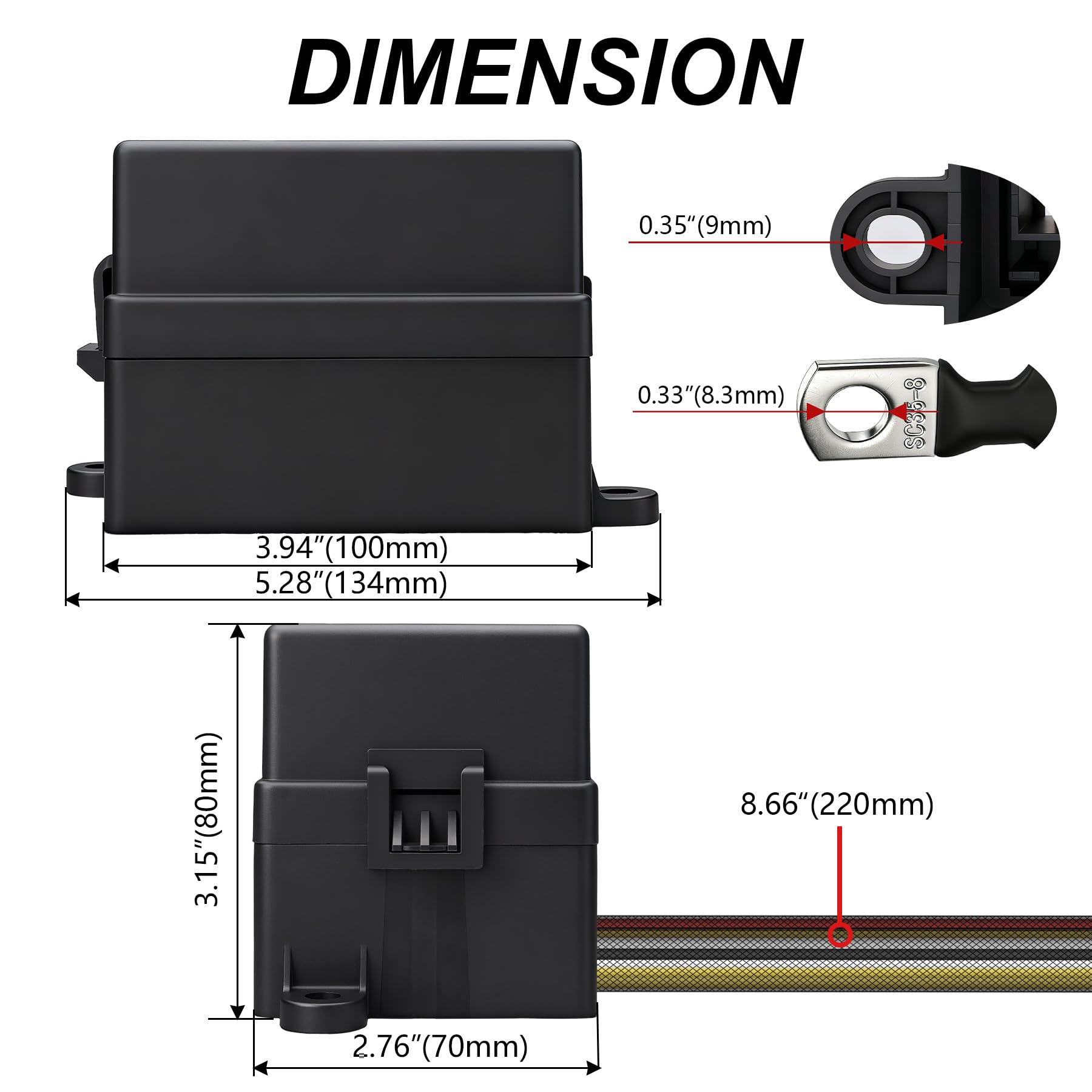 Scatola relè 12 V 80 Amp, scatola relè precablata a 6 vie, 4 relè e 6 fusibili a lama ATC/ATO, pannello relè universale, per auto, camion, jeep, barche marine
