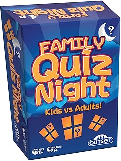 Outset Media Family Quiz Night - Kids vs Adults - Over 200 Cards for 2 or More Players Ages 8 and up