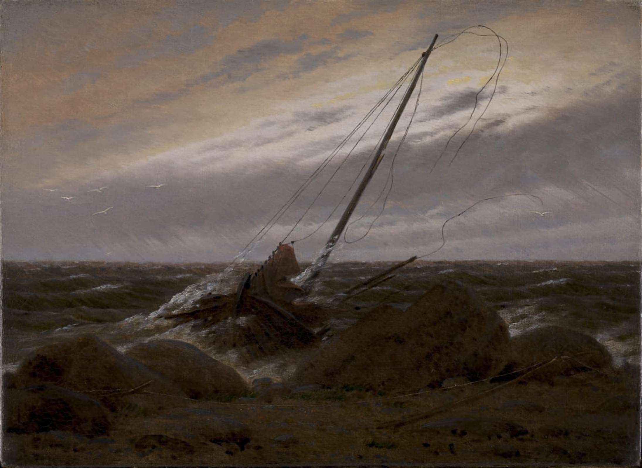 Cuadro en Lienzo de Caspar David Friedrich Después de la tormenta para Decoración 60x90cm 5