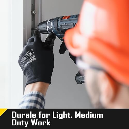 Miniatura 4 de COOLJOB - Paquete de 60 pares de guantes de trabajo de seguridad a granel con revestimiento de poliuretano de agarre, guantes de punto sin costuras