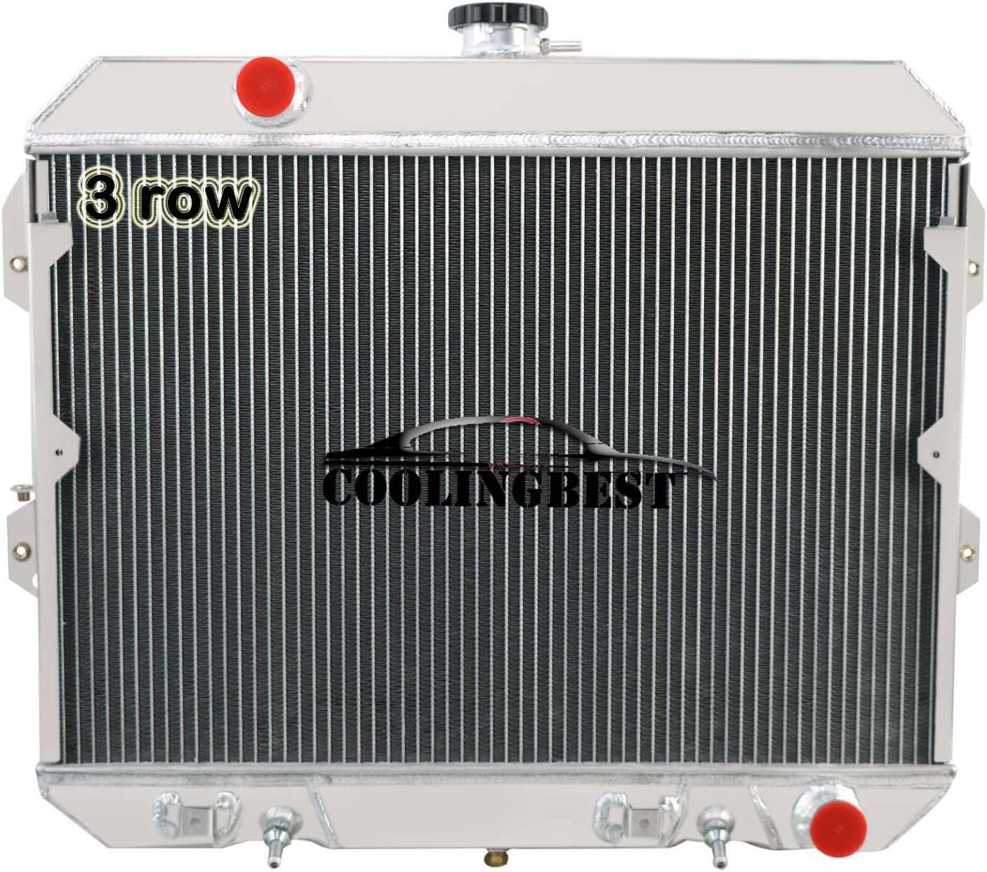 Aluminum Radiator for 1981 1983 1982 Nissan Datsun 280ZX 2.8L L6 Engine, 3 Row Radiators 81 82 83