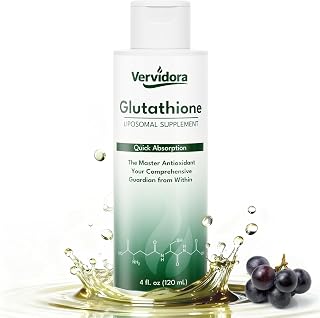 Liposomal Glutathione, High Absorption Liquid Glutathione Supplement, Support Natural Detoxification, Antioxidant, Improve Skin Health, Enhance Immunity, 4 Fl Oz