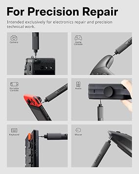 HOTO 25-in-1 Mini Electric Screwdriver, Precision Screwdriver Set | USB-C Rechargeable, Compact Magnetic Tool for Phone, Laptop, Camera, DIY Projects, Electronics Repair