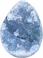 Vista 2 de Cristales de celestita, racimos de cristal, cristales crudos, cristales de brujería, cristal de calcita azul, cristal de angelita, cristal azul