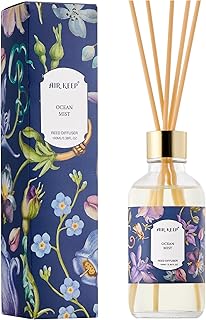 Airkeep Reed Diffuser Oil Set with Reed Sticks, Ocean Mist Aromatherapy Oil Scent Diffuser for Home Office Bathroom Decoration Perfume and Gifts 3.38 oz/100ml