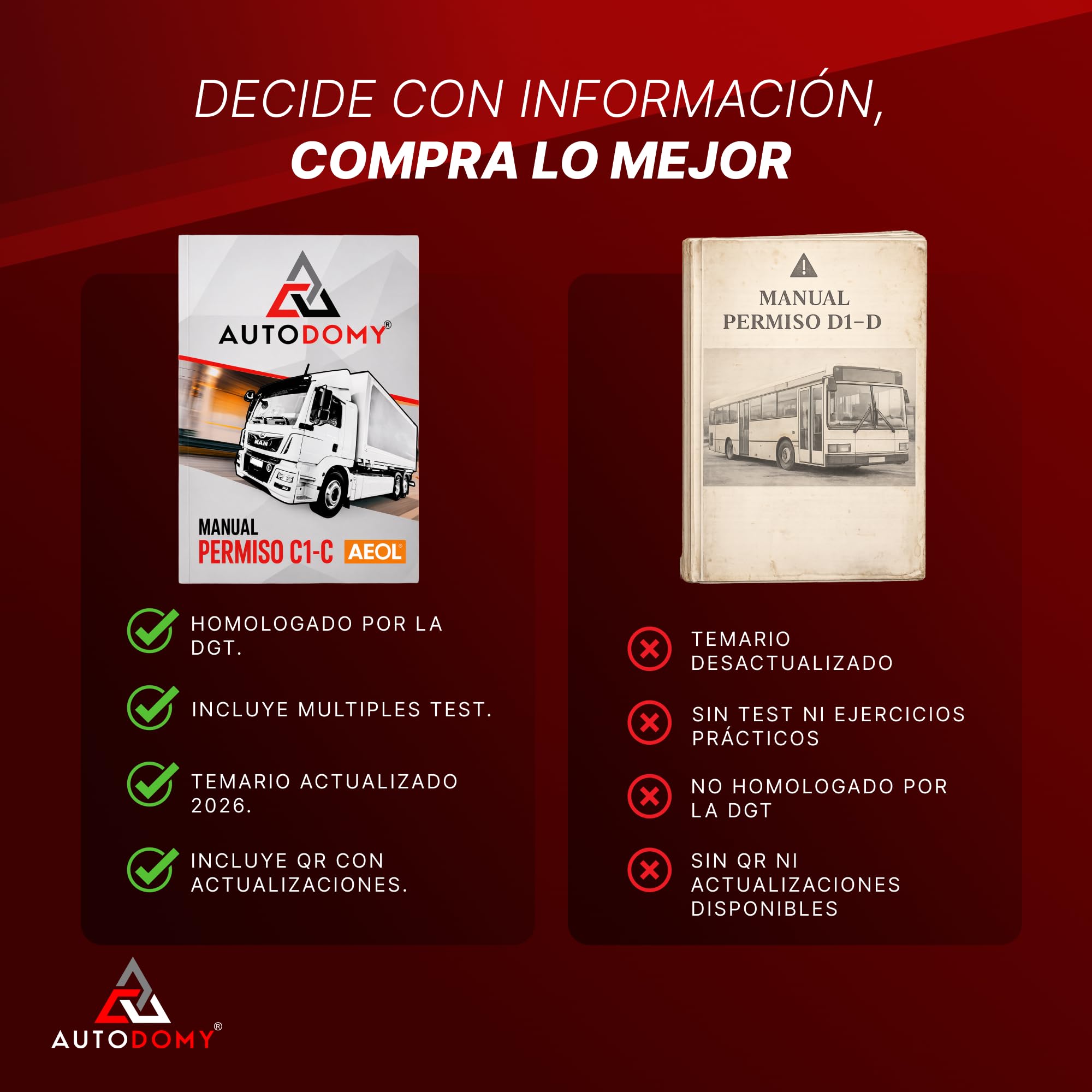 Autodomy AEOL Manual Permiso C-C1 Camión Teórica Común 2026